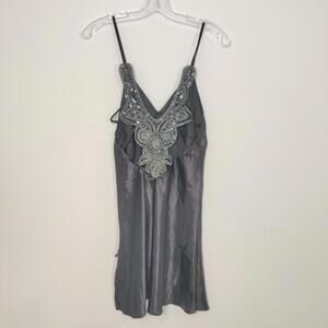 Unbranded Women's Black Satin Lingerie Dress Size Medium